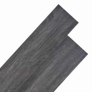 vidaXL Grīdas dēļi Melns un balts 5,26 m&sup2; 18 gab. PVC