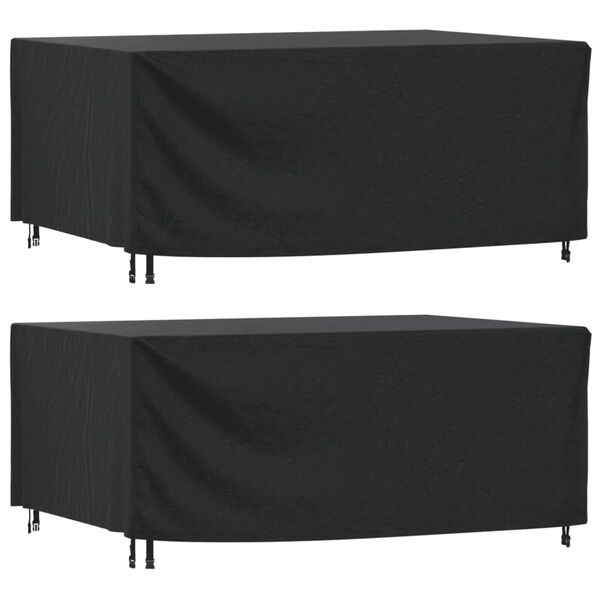 vidaXL dārza mēbeļu pārklāji 2 gab. 225x143x90 cm ūdensnecaurlaidīgs