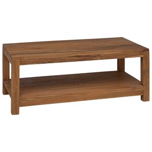 vidaXL Kafijas galdiņ&scaron; Dabiska 100 x 50 x 40 cm Ciets tek&scaron;a koks