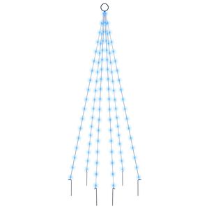 vidaXL Ziemassvētku egle karoga mastam, 108 zilas LED, 180 cm