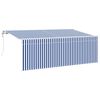 vidaXL Nolokāms markīze Zila 350 x 200 cm audums
