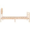 vidaXL gultas rāmis ar galvgali, masīvkoks, 90x200 cm