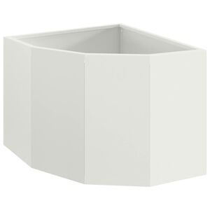 vidaXL Stūra stādītājs Balts 45 x 45 x 35 cm Tērauds