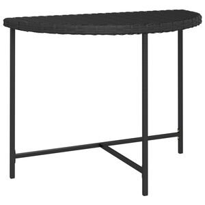 vidaXL dārza galds, 100x50x75 cm, melns, PE rotangpalma