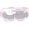 vidaXL 7-daļīgs dārza dīvāna komplekts, matrači, bē&scaron;a PE rotangpalma