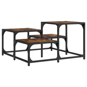 vidaXL kafijas galdiņš, ozola krāsa, 68x68x40 cm, inženierijas koks