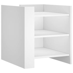 vidaXL naktsskapītis, balts, 45x50x50 cm, inženierijas koks