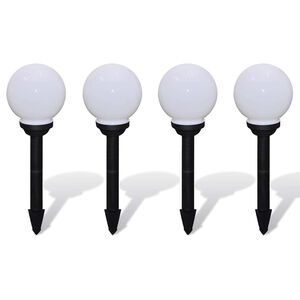 vidaXL āra lampas, 4 gab., LED, 15 cm, ar zemes mietiņiem