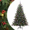 vidaXL Mākslīgā Ziemassvētku eglīte su 300 LED ar statīvu Zaļa 180 cm