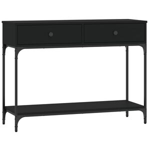 vidaXL konsoles galdiņ&scaron;, koka krāsa, 75x34,5x75 cm, inženierijas koks