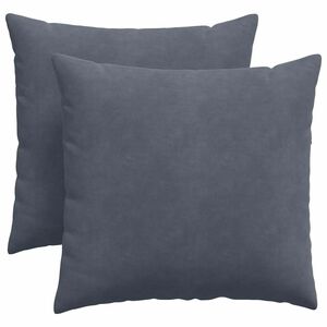 vidaXL Dīvāna spilveni 2 pcs Tum&scaron;i pelēks 45 x 45 cm Korduroja audums
