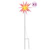 vidaXL Ziemassvētku lampas ar LED un mietiņu, 3 gab., sarkanas, 35 cm