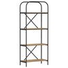 vidaXL Grāmatu plaukts 4 līmeņi 60 x 30 x 146 cm Inženierijas koks