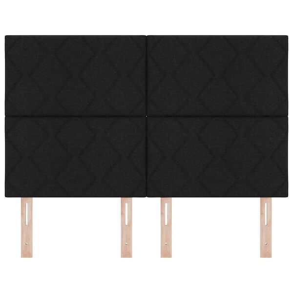 vidaXL Galvgalis ar galvas klāju Melna 160 cm Mākslīgā āda