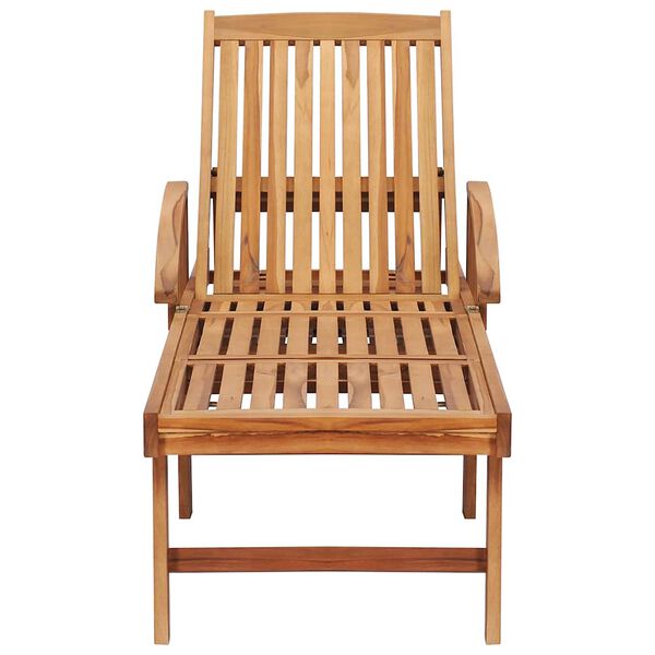 vidaXL sauļošanās zvilnis, 2 gab., ar galdiņu, masīvs tīkkoks