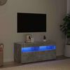 vidaXL TV skapītis ar LED lampiņām, 90x35x40 cm, betona pelēks