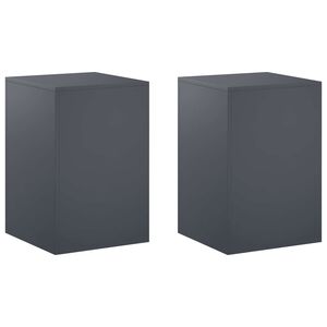 vidaXL Augu statīvs 2 pcs Antracīta 40 x 40 x 60 cm Cinkota tērauda
