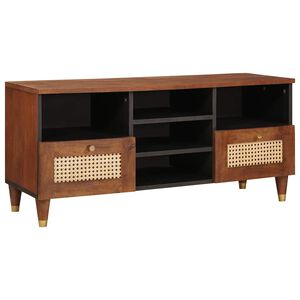 vidaXL Televizora skapī&scaron;a Brūna 100 x 33,5 x 46 cm Cieta mango koksne