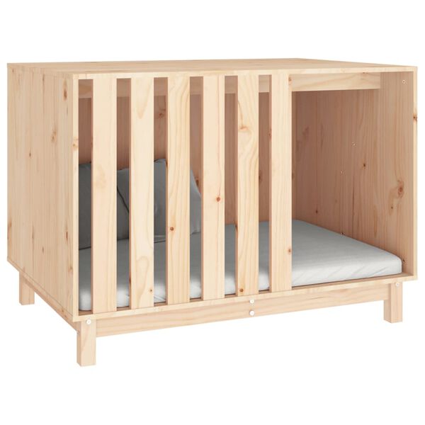 vidaXL suņu mājiņa, 100x70x72 cm, priedes masīvkoks