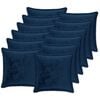 vidaXL Spilvenu pārvalks 12 gab. HOUTEN Tums zils 40 x 40 cm Flanelis