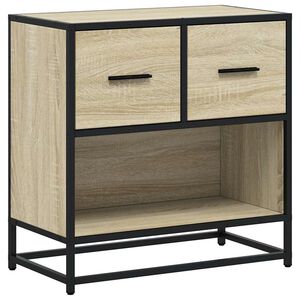 vidaXL naktsskapītis sonoma ozols 60x31x60 cm inženierijas koks metāls