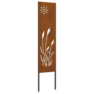 vidaXL Dārza privātuma ekrāns Rūsa 32 x 140 cm Novecināts tērauds
