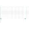 vidaXL Eiropas žogs ar stabu 25 x 1 m PVC pārklāts tērauds Zaļa Tīkls