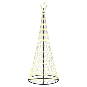 vidaXL LED Ziemassvētku koks Silti balts 250 cm Metāla