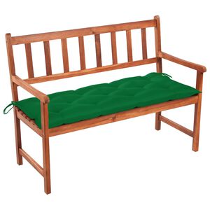 vidaXL dārza sols ar matraci, 120 cm, akācijas masīvkoks