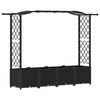vidaXL Pacelta gulta ar treliem un jumtu Melns 204 x 40 x 141 cm PP