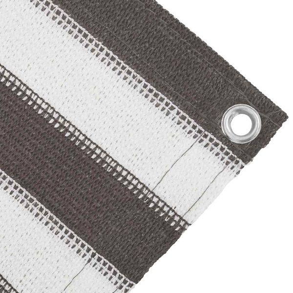 vidaXL telts paklājs, 400x400 cm, antracītpelēks un balts, HDPE