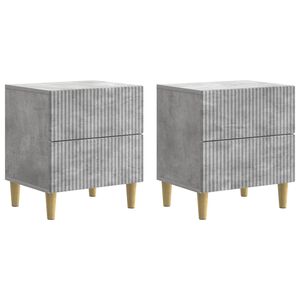 vidaXL Nakts skapītis 2 pcs Betona pelēks 43 x 34,5 x 48 cm