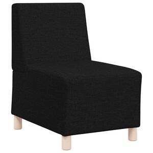 vidaXL modulārs dīvāns, bez roku balstiem, melns, 55 cm, audums