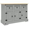 vidaXL kumode Corona, pelēka, 112x43x78 cm, Meksikas priedes masīvkoks