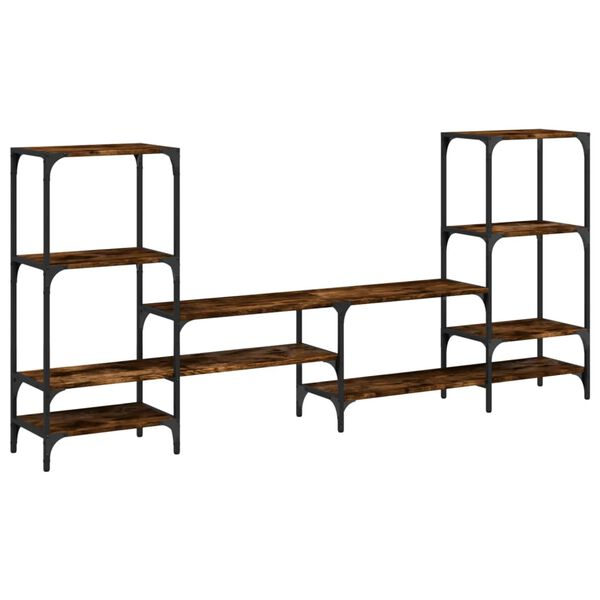 vidaXL TV skapītis, koka krāsa, 206,5x28,5x95 cm, inženierijas koks