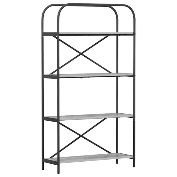 vidaXL Grāmatu plaukts Pelēks Sonoma 80 x 30 x 146 cm