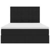 vidaXL Gulta ar uzglabā&scaron;anas vietu un matraci Melna 140 x 200 cm Samts