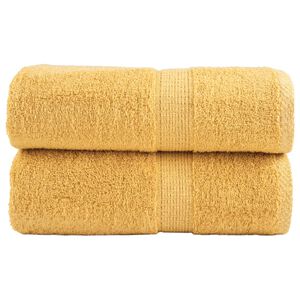 vidaXL augstākās kvalitātes dvieļi, SOLUND, 2 gab., zelta krāsā, 30x30 cm, 600 g/m&sup2;