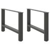 vidaXL kafijas galdiņa kājas, 2 gab., antracīta krāsā, 70x(42-43) cm, tērauds