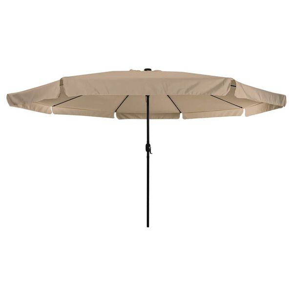 vidaXL Dārza parasols Pelēkbrūns un Melns 395 x 395 x 245 cm