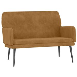 vidaXL sols, 108x79x79 cm, brūns samts