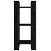vidaXL grāmatu plaukts, melns, 41x35x91 cm, priedes masīvkoks