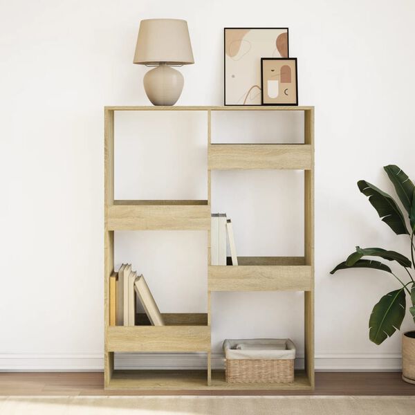 vidaXL grāmatu plaukts, ozola krāsa, 100x33x135 cm, inženierijas koks