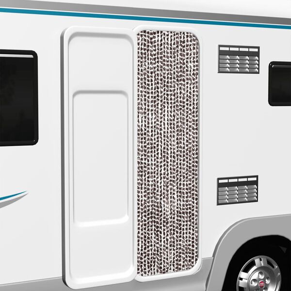 vidaXL kukaiņu aizkars, brūns un balts, 56x200 cm, &scaron;enils