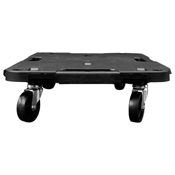 vidaXL transporta ratiņi, melni, 58x38x12 cm, PP