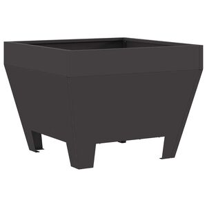 vidaXL Uguns bļoda Melna 50 x 50 x 38 cm Novecināts tērauds