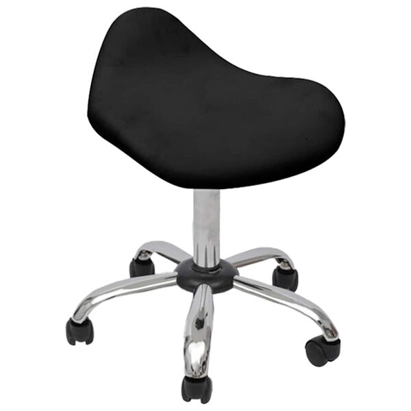 vidaXL Salona Spa Krēsls Melna 50 x 50 x (58,5-74,5) cm Mākslīgā Āda