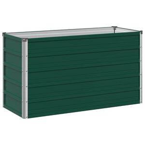 vidaXL Paaugstināta dārza gulta Zaļa 100 x 40 x 55 cm