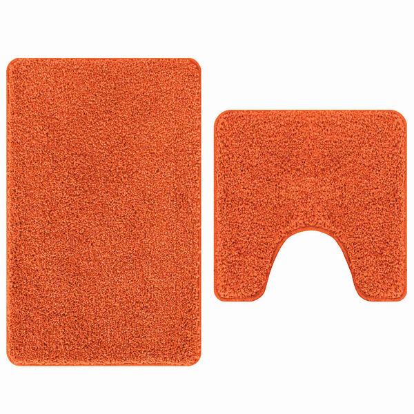 vidaXL Antislip vannas paklāju komplekts 2 pcs Oranža PP