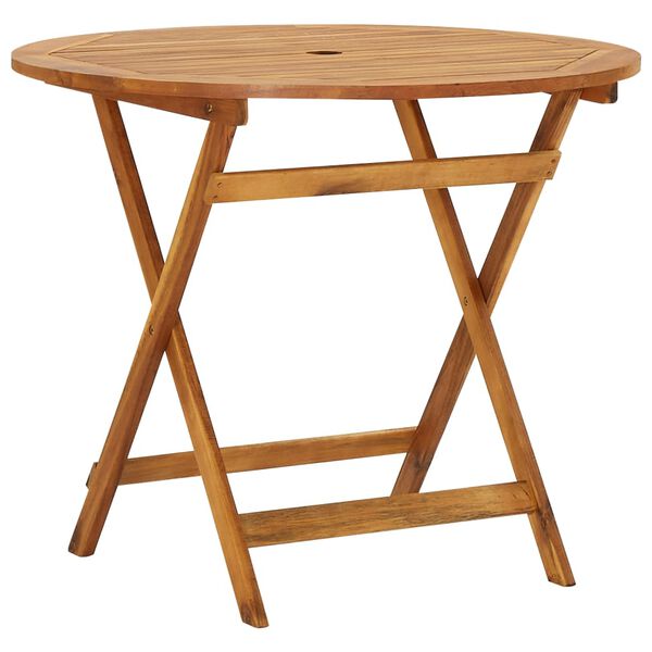 vidaXL 5-daļīgs dārza mēbeļu komplekts, saliekams, akācijas masīvkoks